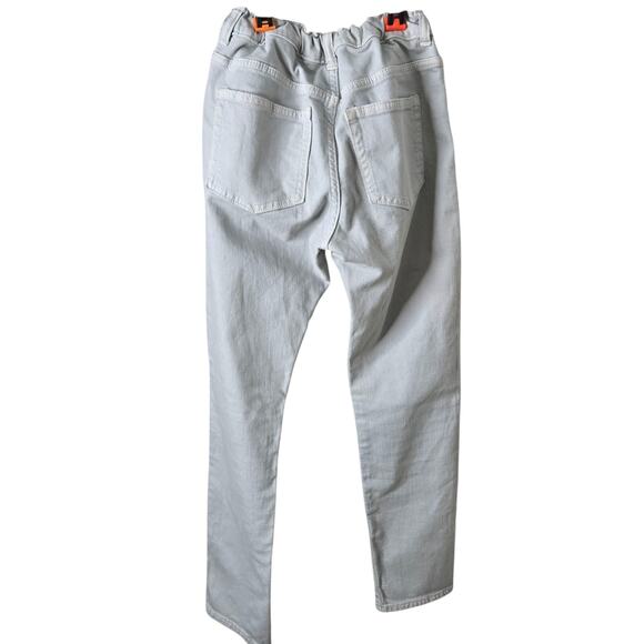 Gymboree Girls Skinny Jeans Size 12 Denim Cream Khaki‎ Adjustable Waist Stretch - Picture 3 of 8